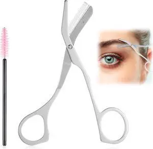 Eyebrow Scissors for Women,Eyebrow Scissors with Comb,Stainless Steels Eyebrow Trimmer Scissors and Cleaning Brush Eyebrow Trimming Kit for Women Men Eyebrow Scissors for Women,Eyebrow Scissors with Comb,Stainless Steels Eyebrow Trimmer Scissors and Cleaning Brush Eyebrow Trimming Kit for Women Men