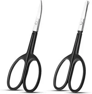 LePinko Facial Hair Small Grooming Scissors For Men Women,2PCS Cover,Black LePinko Facial Hair Small Grooming Scissors For Men Women,2PCS Cover,Black
