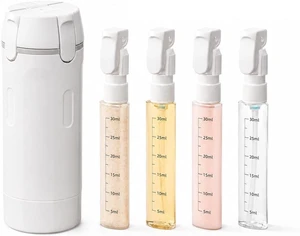 4 in 1 Travel Dispenser Bottle, Leak Proof Refillable Travel Toiletry Containers, Travel Bottles Set Meets TSA 3-1-1 Requirements for about 3 Days Business Trip (Per Person), 4 x 30ml, White 4 in 1 Travel Dispenser Bottle, Leak Proof Refillable Travel Toiletry Containers, Travel Bottles Set Meets TSA 3-1-1 Requirements for about 3 Days Business Trip (Per Person), 4 x 30ml, White