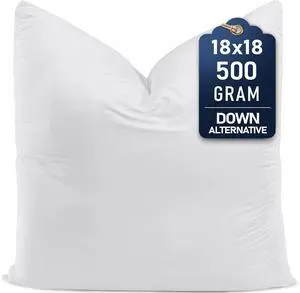 Throw Pillows, 18x18 Pillow Inserts, Pack of 1, White Throw Pillows, 18x18 Pillow Inserts, Pack of 1, White