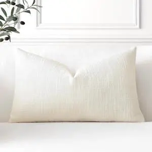 Linen Throw Pillow Cover Set of 1 Decorative Lumbar Pillowcases Cushion Covers 12x20 Inch for Home Decor Sofa Bedroom Car 30 x 50CM Cream Beige Linen Throw Pillow Cover Set of 1 Decorative Lumbar Pillowcases Cushion Covers 12x20 Inch for Home Decor Sofa Bedroom Car 30 x 50CM Cream Beige