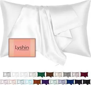 Silk Pillow Cases Standard Size with Hidden Zipper, Mulberry Silk Pillowcase for Hair and Skin, Smooth and Soft Breathable Cooling Silk Satin Pillow Covers for Sleeping, Gifts for Women, Pure White Silk Pillow Cases Standard Size with Hidden Zipper, Mulberry Silk Pillowcase for Hair and Skin, Smooth and Soft Breathable Cooling Silk Satin Pillow Covers for Sleeping, Gifts for Women, Pure White