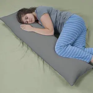 Destiny Crescent Bedding 200 Thread Count 100% Cotton Body Pillow Cover with Zipper, 21"x54" - Pillowcase Protector Comfort in Every Stitch (Grey) Destiny Crescent Bedding 200 Thread Count 100% Cotton Body Pillow Cover with Zipper, 21"x54" - Pillowcase Protector Comfort in Every Stitch (Grey)