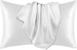 2PC Satin Pillowcase for Hair and Skin, Luxurious and Silky Pillow case (Standard(20"x30"), White) 2PC Satin Pillowcase for Hair and Skin, Luxurious and Silky Pillow case (Standard(20"x30"), White)