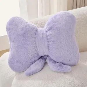 Bow Pillow Cute Room Decor Throw Pillows Butterfly Shaped Decorative Cute Pillows for Bed Sofa Cute Home Decor,Purple 10 * 8inch Bow Pillow Cute Room Decor Throw Pillows Butterfly Shaped Decorative Cute Pillows for Bed Sofa Cute Home Decor,Purple 10 * 8inch