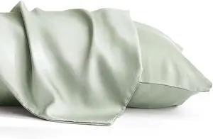 100% Lyocell Silk Pillowcase 2-Pc Tencel Pillowcases Silky Smooth Cooling Pillow Covers for Hot Sleepers 20x30 Inches (Green, 20x30in) 100% Lyocell Silk Pillowcase 2-Pc Tencel Pillowcases Silky Smooth Cooling Pillow Covers for Hot Sleepers 20x30 Inches (Green, 20x30in)