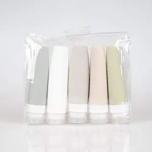 TSA Certified Portable Silicone Travel Bottle Set, Leak Proof Squeezable Silicon Tubes Travel Size Toiletries Containers, Refillable Travel Accessories for Shampoo Liquids 5 Pack (3 fl. oz) TSA Certified Portable Silicone Travel Bottle Set, Leak Proof Squeezable Silicon Tubes Travel Size Toiletries Containers, Refillable Travel Accessories for Shampoo Liquids 5 Pack (3 fl. oz)
