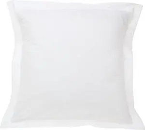 Poplin Tailored Pillow Sham, Euro, 26x26 inches, White Poplin Tailored Pillow Sham, Euro, 26x26 inches, White