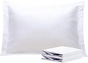 Standard Pillow Shams, Set of 2, Microfiber, White Standard Pillow Shams, Set of 2, Microfiber, White