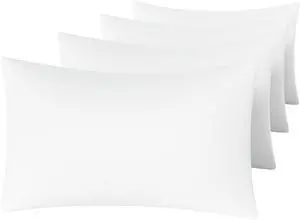White Pillow Cases Standard Size Set of 4 - Super Soft, Smooth and Breathable Standard Pillow Cases- Envelope Design - Machine Washable Lightweight (20X26 Inches (4 Piece)) White Pillow Cases Standard Size Set of 4 - Super Soft, Smooth and Breathable Standard Pillow Cases- Envelope Design - Machine Washable Lightweight (20X26 Inches (4 Piece))