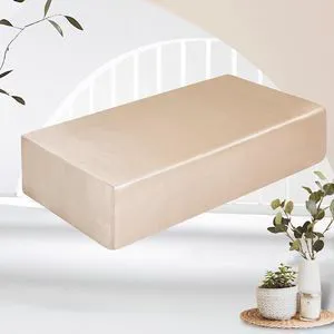 Satin Cube Pillow Case for Side Sleepers, Beige Satin Pillowcase Cube Pillow Cover with Hidden Zipper, Silky and Smooth Satin Pillow Case for Cube Pillow (24"x12"x5.5") Satin Cube Pillow Case for Side Sleepers, Beige Satin Pillowcase Cube Pillow Cover with Hidden Zipper, Silky and Smooth Satin Pillow Case for Cube Pillow (24"x12"x5.5")