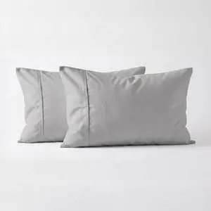 Light Grey Set of 2 King Pillow Cases, Single-Ply Premium Egyptian Long-Staple 100% Cotton Pillowcases, Luxury Sateen Weave, Hotel Quality Pillow Covers, Envelope Closure, Soft & Breathable Light Grey Set of 2 King Pillow Cases, Single-Ply Premium Egyptian Long-Staple 100% Cotton Pillowcases, Luxury Sateen Weave, Hotel Quality Pillow Covers, Envelope Closure, Soft & Breathable