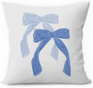 Light Blue Bow Room Decor Pillow Cover 18x18 for College Girls Light Blue Bow Room Decor Pillow Cover 18x18 for College Girls