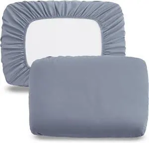 2 Pack Microfiber Pillow Cases, Silver Grey Travel Elastic Band Bed Pillowcases, 1800 Thread Count Soft Pillow Covers for Standard & Queen Size, 20 x 26 Inches 2 Pack Microfiber Pillow Cases, Silver Grey Travel Elastic Band Bed Pillowcases, 1800 Thread Count Soft Pillow Covers for Standard & Queen Size, 20 x 26 Inches