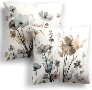 Flower Throw Pillow Covers 20x20 Set of 2, Cozy Flowers Pillow Cushion Cases, Modern Decorative Square Pillowcases for Sofa Couch Bedroom Living Room Car Seat Flower Throw Pillow Covers 20x20 Set of 2, Cozy Flowers Pillow Cushion Cases, Modern Decorative Square Pillowcases for Sofa Couch Bedroom Living Room Car Seat