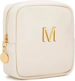 Initial Mini Makeup Bag Cosmetic Bag for Women Initial Mini Makeup Bag Cosmetic Bag for Women