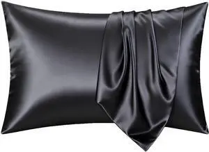 Silky Satin Pillowcases Queen Size 2 Pack Durable Dark Grey 20 x 30 Inches | Breathable Satin Fabric Smooth Surface Bedroom Apartment Dorm Hotel Everyday Bedding Fade Resistant Lightweight Easy Care Silky Satin Pillowcases Queen Size 2 Pack Durable Dark Grey 20 x 30 Inches | Breathable Satin Fabric Smooth Surface Bedroom Apartment Dorm Hotel Everyday Bedding Fade Resistant Lightweight Easy Care