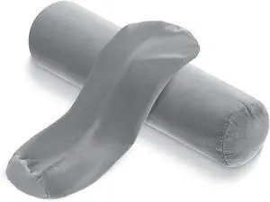 Xindojuz 2 PCS 16 x 6 Inch Support Neck Roll Pillow Cover (Gray) | Round Soft Bolster Pillow Covers with Hidden Zipper, Neck Roll Cylinder Pillowcases for Cylindrical Cushion, Pillow-Case Only Xindojuz 2 PCS 16 x 6 Inch Support Neck Roll Pillow Cover (Gray) | Round Soft Bolster Pillow Covers with Hidden Zipper, Neck Roll Cylinder Pillowcases for Cylindrical Cushion, Pillow-Case Only