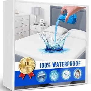 Twin Waterproof Mattress Protector, Noiseless Soft Breathable Terry Surface Fitted Mattress Cover, 39"x75" Deep Pocket Mattress Pad for All Sleepers Twin Waterproof Mattress Protector, Noiseless Soft Breathable Terry Surface Fitted Mattress Cover, 39"x75" Deep Pocket Mattress Pad for All Sleepers