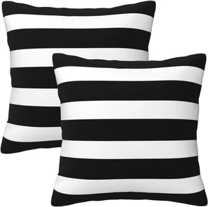 Stripe Black and White Farmhouse Throw Pillow Covers 18x18 in Pillow Case Soft Outdoor Pillow case Cushion Covers Set of 2 for Sofa Bed Bedroom Car Chair Living Room Home Decorative Stripe Black and White Farmhouse Throw Pillow Covers 18x18 in Pillow Case Soft Outdoor Pillow case Cushion Covers Set of 2 for Sofa Bed Bedroom Car Chair Living Room Home Decorative