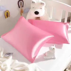 Silk Satin Toddler Pillowcases, Small Pillow Case Pillow Cover 14x20 Inches with Envelope Closure, Soft and Silky Cooling Travel Pillow Covers for Nursery, Kids, Boys and Girls, Pink, 2 Pack Silk Satin Toddler Pillowcases, Small Pillow Case Pillow Cover 14x20 Inches with Envelope Closure, Soft and Silky Cooling Travel Pillow Covers for Nursery, Kids, Boys and Girls, Pink, 2 Pack
