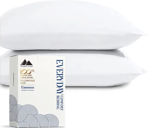 100% Organic Cotton Percale Pillow Cases Queen/Standard Size Set of 2 - Percale Pillowcovers Standard/Queen (White), Soft Cooling Pillow Case for Sleeping, Cotton Pillowcases 100% Organic Cotton Percale Pillow Cases Queen/Standard Size Set of 2 - Percale Pillowcovers Standard/Queen (White), Soft Cooling Pillow Case for Sleeping, Cotton Pillowcases