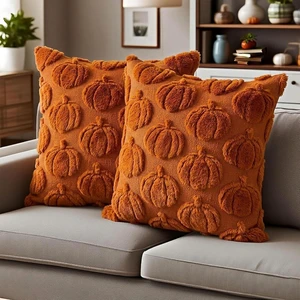 Fall Throw Pillow Covers 18x18 Inch, Rust Autumn Pumpkin Decor for Home Fall Throw Pillow Covers 18x18 Inch, Rust Autumn Pumpkin Decor for Home