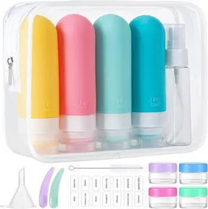 16pack Travel Bottles for Toiletries, TSA Approved LeakProof Squeezable Silicone Toiletry Containers for Shampoo, Conditioner, 3oz Portable Refillable Traveling Size Liquid Containers (16Pcs/Colorful) 16pack Travel Bottles for Toiletries, TSA Approved LeakProof Squeezable Silicone Toiletry Containers for Shampoo, Conditioner, 3oz Portable Refillable Traveling Size Liquid Containers (16Pcs/Colorful)