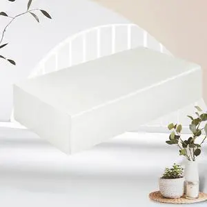 Satin Cube Pillowcase, White 24"x12"x5.5" Side Sleeper Satin Cube Pillowcase, White 24"x12"x5.5" Side Sleeper