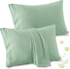 2 Pack Sage Green King Pillowcases, 20x40, 1800 Microfiber 2 Pack Sage Green King Pillowcases, 20x40, 1800 Microfiber