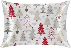 Satin Pillowcase for Hair and Skin White Tree Silk Pillowcase Standard Size White Silky Pillow Case with Zipper 20x26 Inches Pillow Cover Decor for Bed, Sofa Satin Pillowcase for Hair and Skin White Tree Silk Pillowcase Standard Size White Silky Pillow Case with Zipper 20x26 Inches Pillow Cover Decor for Bed, Sofa