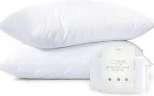 Waterproof Standard Size Pillow Protectors Set of 2 Soft Microfiber Zippered Pillow Case Protector, Noiseless Breathable TPU Backed Pillow Encasement Standard 2 Pack Waterproof Standard Size Pillow Protectors Set of 2 Soft Microfiber Zippered Pillow Case Protector, Noiseless Breathable TPU Backed Pillow Encasement Standard 2 Pack