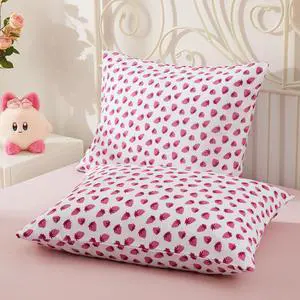 Kids Pillowcase Pink Strawberry Printed Standard Pillow Cases, Microfiber Kids Pillow Cases for Girls - Soft & Breathable 20x26 Pillow Covers(1Pcs) Kids Pillowcase Pink Strawberry Printed Standard Pillow Cases, Microfiber Kids Pillow Cases for Girls - Soft & Breathable 20x26 Pillow Covers(1Pcs)