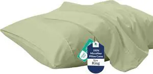 Royale Linens King Pillowcase Set of 2 - Bed Pillow Cover - 20" x 40" -Sage Green Pillowcases - 1800 Brushed Microfiber, Wrinkle & Fade Resistant - Soft & Cozy- King Size Pillow Case (Sage) Royale Linens King Pillowcase Set of 2 - Bed Pillow Cover - 20" x 40" -Sage Green Pillowcases - 1800 Brushed Microfiber, Wrinkle & Fade Resistant - Soft & Cozy- King Size Pillow Case (Sage)