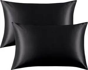 2 Pack Satin Toddler Pillowcases for Skin and Hair, 14x20 Inches, Silky Soft Envelope Closure Kids Travel Pillow Cases Covers for Boys and Girls, 14x20 Inches, Black 2 Pack Satin Toddler Pillowcases for Skin and Hair, 14x20 Inches, Silky Soft Envelope Closure Kids Travel Pillow Cases Covers for Boys and Girls, 14x20 Inches, Black