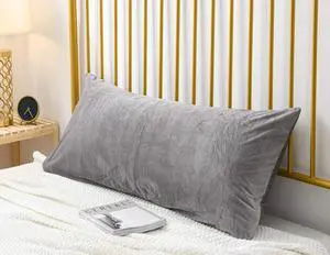 Velvet Body Pillow Cover/Case Pillowcase with Hidden Zipper, Soft and Cozy, Zippered Flannel Body Pillow Case (20 x 54 Inch,Grey, 1-Piece) Velvet Body Pillow Cover/Case Pillowcase with Hidden Zipper, Soft and Cozy, Zippered Flannel Body Pillow Case (20 x 54 Inch,Grey, 1-Piece)