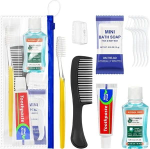 Personal Hygiene Kit Bulk,5 Pack Yellow Basic Travel Toiletry Set Personal Hygiene Kit Bulk,5 Pack Yellow Basic Travel Toiletry Set