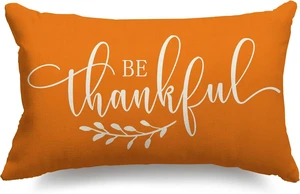 Fall Pillow Cover 12x20 inch Be Thankful Lumbar Throw Pillow Cover for Autumn Farmhouse Fall Decorations Thanksgiving Decorative Pillow Cover Fall Pillow Cover 12x20 inch Be Thankful Lumbar Throw Pillow Cover for Autumn Farmhouse Fall Decorations Thanksgiving Decorative Pillow Cover