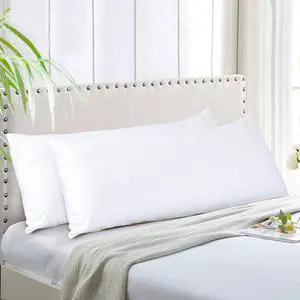 Body Pillow Covers Pack of 2, 21" x 54", Ultra Soft Brushed Microfiber, Breathable & Cozy Body Pillowcases with Zipper Closure (White) Body Pillow Covers Pack of 2, 21" x 54", Ultra Soft Brushed Microfiber, Breathable & Cozy Body Pillowcases with Zipper Closure (White)