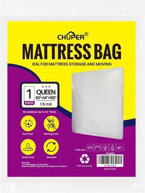 Queen Mattress Bags for Moving and Disposal Waterproof Plastic Queen Mattress Cover for Moving Product Queen Mattress Bags for Moving and Disposal Waterproof Plastic Queen Mattress Cover for Moving Product