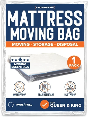 Queen & King Mattress Bags for Moving, Fits Queen & King Mattress Bag for Storage, Disposal, Plastic Cover for Bed, Matress Bag Protector Queen & King Mattress Bags for Moving, Fits Queen & King Mattress Bag for Storage, Disposal, Plastic Cover for Bed, Matress Bag Protector