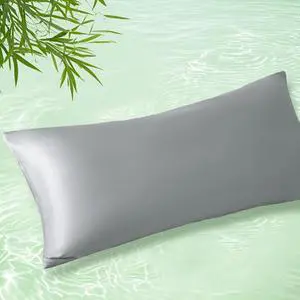 Cooling Body Pillow Case, 100% Rayon Derived from Bamboo Body Pillow Cover for Hot Sleepers, Breathable & Silky Soft Pillowcase with Envelope Closure (Light Gray, 20x54 Inch) Cooling Body Pillow Case, 100% Rayon Derived from Bamboo Body Pillow Cover for Hot Sleepers, Breathable & Silky Soft Pillowcase with Envelope Closure (Light Gray, 20x54 Inch)