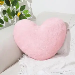15.7 Inch Pink Heart Pillow,Soft Heart Shaped Pillow with Faux Rabbit Fur for Bed Sofa Couch Home Decor,Cute Heart Shaped Throw Pillows for Girls Women Valentine 15.7 Inch Pink Heart Pillow,Soft Heart Shaped Pillow with Faux Rabbit Fur for Bed Sofa Couch Home Decor,Cute Heart Shaped Throw Pillows for Girls Women Valentine