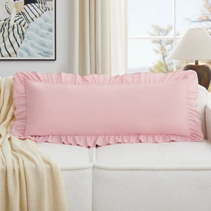 Light Pink Lumbar Pillow Covers 14x36 Inch Set of 1, Microfiber Ruffled Pillow Shams, Ruffle Sham Pillow Covers Lumbar Pillow Case for Couch Bed Livingroom Light Pink Lumbar Pillow Covers 14x36 Inch Set of 1, Microfiber Ruffled Pillow Shams, Ruffle Sham Pillow Covers Lumbar Pillow Case for Couch Bed Livingroom