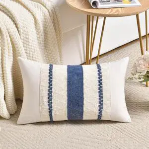Set of 1 Dusty Blue Vintage Lumbar Decorative Throw Pillow Covers 12x20 Inch for Couch Bed Sofa Chair Bedroom, Rustic Retro Square Cushion Case, Modern Farmhouse Boho Living Room Decor Set of 1 Dusty Blue Vintage Lumbar Decorative Throw Pillow Covers 12x20 Inch for Couch Bed Sofa Chair Bedroom, Rustic Retro Square Cushion Case, Modern Farmhouse Boho Living Room Decor