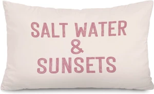 Pink Coastal Beach 12x20 Pillow Cover, Preppy Beach Room Decor Pink Coastal Beach 12x20 Pillow Cover, Preppy Beach Room Decor