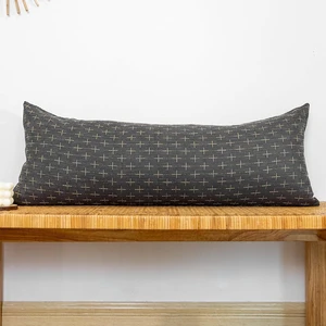Decorative 14x36 Lumbar Pillow Cover, Dark Grey Cross Pattern Woven Textured Cushion Case Polyester Cozy Modern Farmhouse Vintage Pillowcase for Couch Sofa Bed Living Room, ONLY 1 Cover Decorative 14x36 Lumbar Pillow Cover, Dark Grey Cross Pattern Woven Textured Cushion Case Polyester Cozy Modern Farmhouse Vintage Pillowcase for Couch Sofa Bed Living Room, ONLY 1 Cover