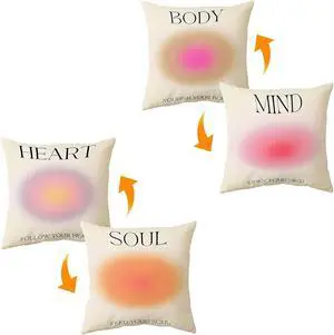 Reversible Throw Pillow Cover 18 x 18 Set of 2,Motivational Pillow Cover,Positive Affirmations Quotes Pillow Cases for Office Gym Living Room Bedroom Porch (abstract halo, 18 * 18 inch) Reversible Throw Pillow Cover 18 x 18 Set of 2,Motivational Pillow Cover,Positive Affirmations Quotes Pillow Cases for Office Gym Living Room Bedroom Porch (abstract halo, 18 * 18 inch)