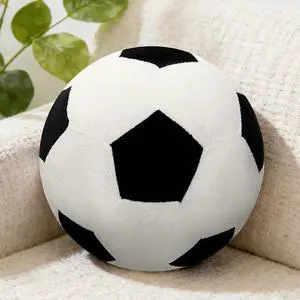 Fluffy Soccer Pillow - 8" Orbicular Durable Soccer Ball Plush, Soft Stuffed Soccer Decorative Pillows for Couch & Bedroom, Sports Gift for Soccer Enthusiasts Fluffy Soccer Pillow - 8" Orbicular Durable Soccer Ball Plush, Soft Stuffed Soccer Decorative Pillows for Couch & Bedroom, Sports Gift for Soccer Enthusiasts