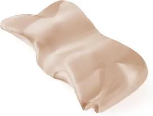 Satin Pillowcase for Cervical Pillow, Smooth Neck Pillow Case Cover Silky Soft Contour Cervical Pillow Cover with Zipper (Taupe) Satin Pillowcase for Cervical Pillow, Smooth Neck Pillow Case Cover Silky Soft Contour Cervical Pillow Cover with Zipper (Taupe)